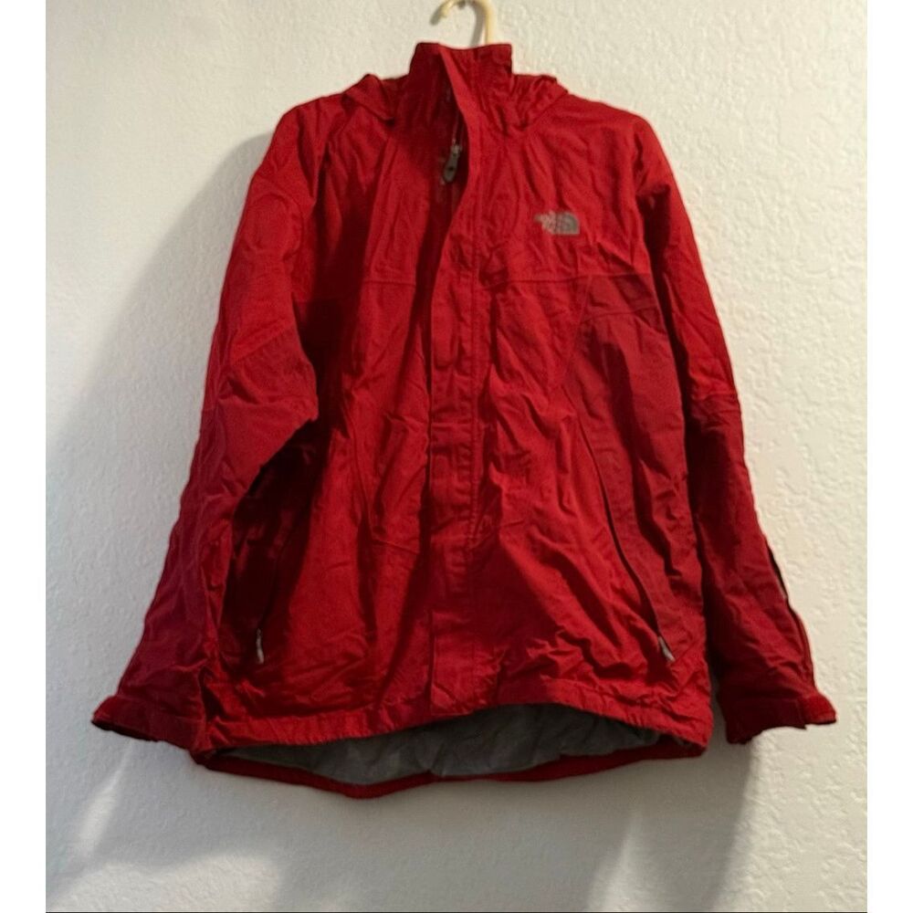 The North Face Hyvent Rain Jacket Lined Mesh Mens L Burgundy